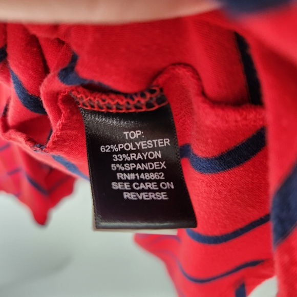 Torrid Striped Wrap Dress Red - Picture 6 of 6